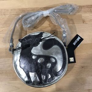 Just Cavalli JC Crossbody Round Cat Platinum Purse